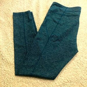 Under Armour yoga legging tights blue teal UA